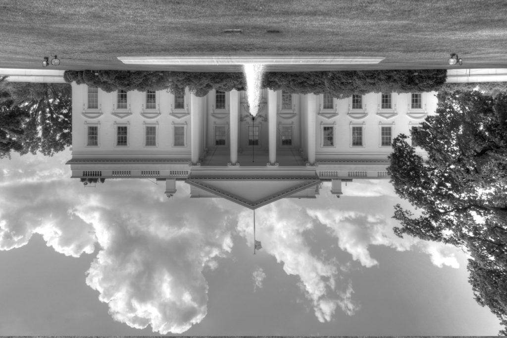 US White House upside down (public domain).