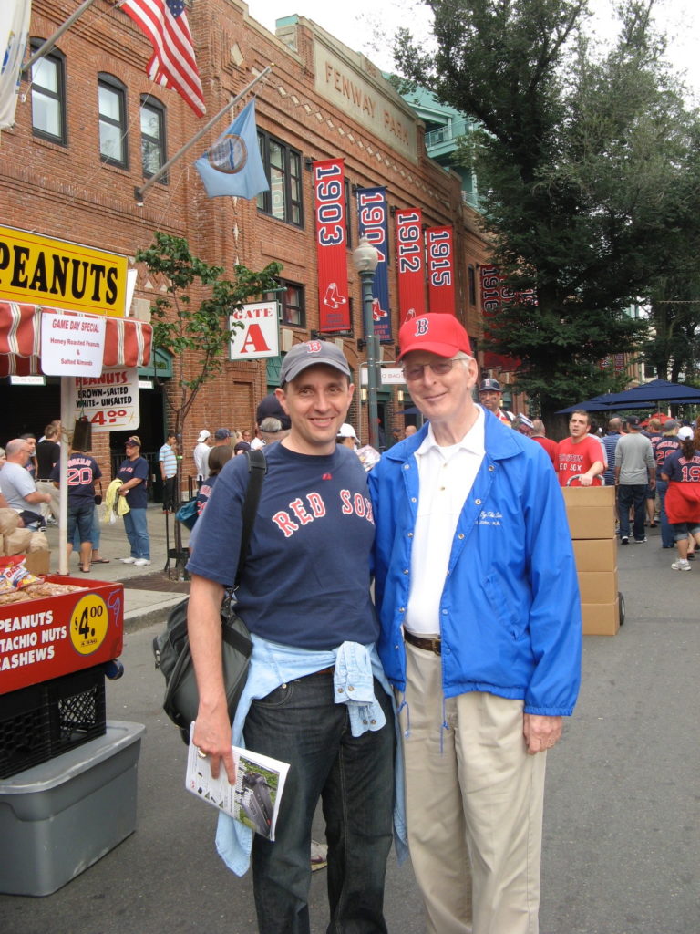 2009-08-12_17-51-21 Tom Heels and Erik Heels at Fenway Park for Boston Red Sox baseball game.jpg